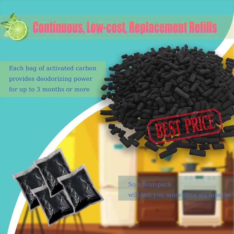 PurifyLogix 4 Pack Odor Absorbing Filter Refills for Vitamix FC-50-SP Foodcycler Smart Waste Composter, Replacement Activated Charcoal Filters Compatible with Vitamix Electric Compost Bin - Image 5